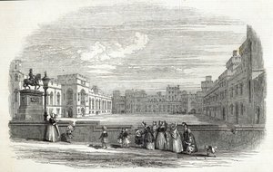 1846年10月10日の「The Illustrated London News」からのウィンザー城の大四角形